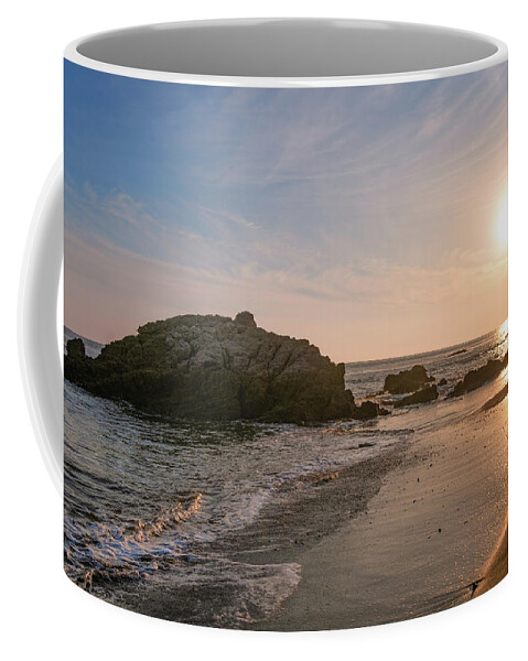 Beach Coffee Mug featuring the photograph Approaching Sunset at the Beach by Matthew DeGrushe