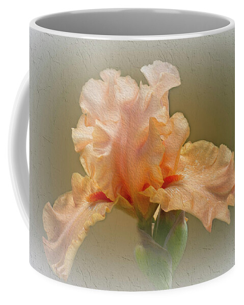 Flowers Coffee Mug featuring the photograph Apricot Iris 4 by Elaine Teague