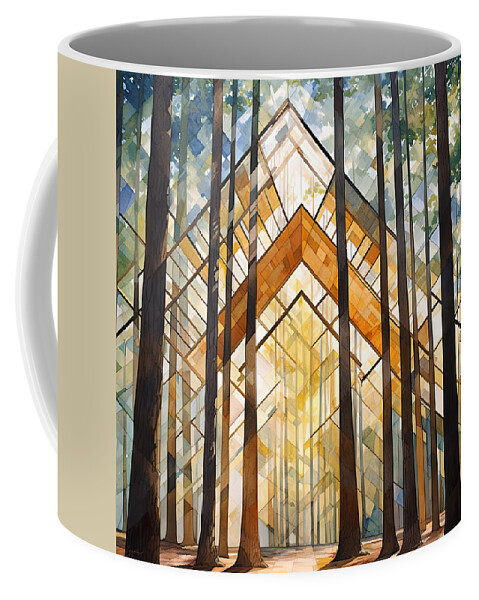 Modern Art Coffee Mug featuring the painting Architecture of Nature by Lourry Legarde