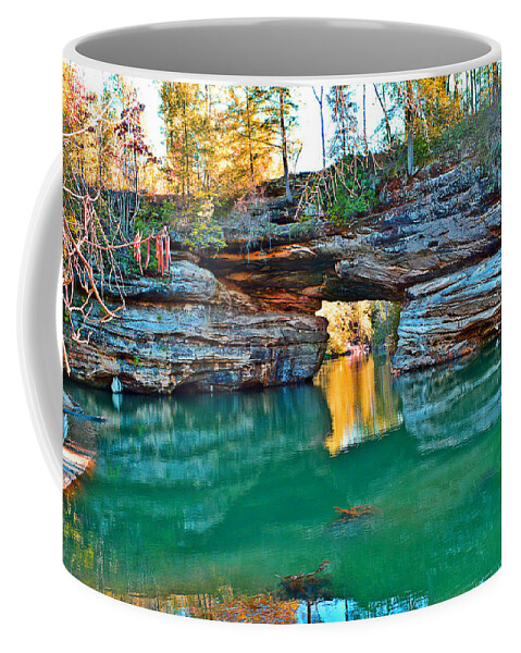 Arch Coffee Mug featuring the photograph Archway over the Lake by Stacie Siemsen