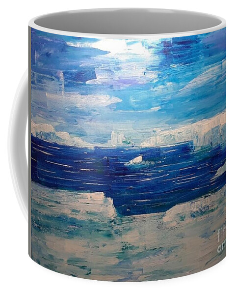 Arctic Expanse Coffee Mug featuring the painting Arctic Expanse by April Reilly