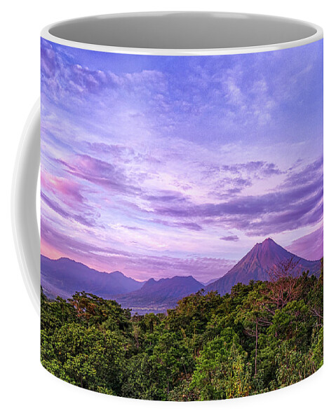 Arenal Coffee Mug featuring the photograph Arenal Volcano at Sunrise by Jim Miller