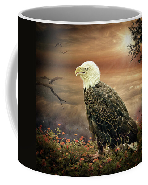 Bald Eagle Coffee Mug featuring the digital art Ari by Maggy Pease