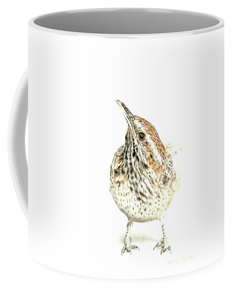 Arizona Coffee Mug featuring the drawing Arizona State Bird by Karrie J Butler