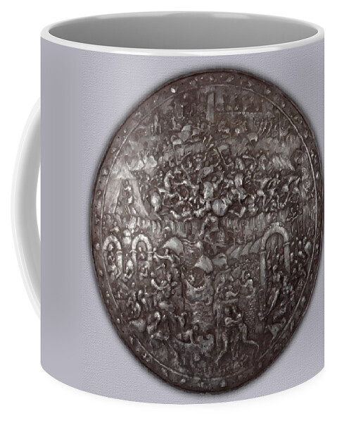 Armor Coffee Mug featuring the painting Armor Study Shield 1 by Tony Rubino