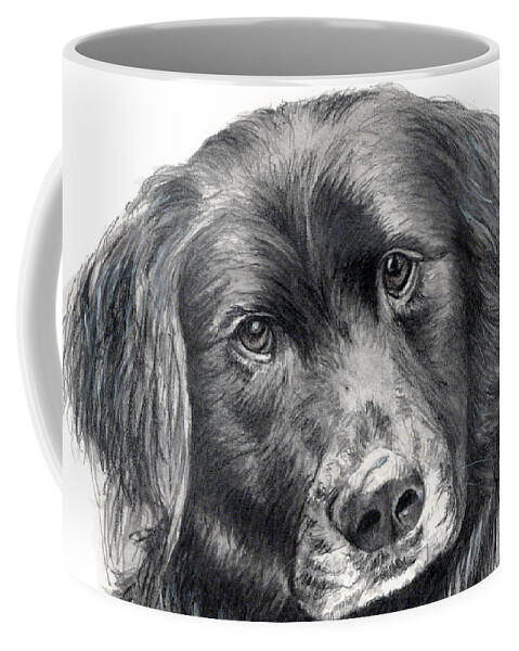 Watercolour Art Coffee Mug featuring the painting Art of Mollie by Patrice Clarkson