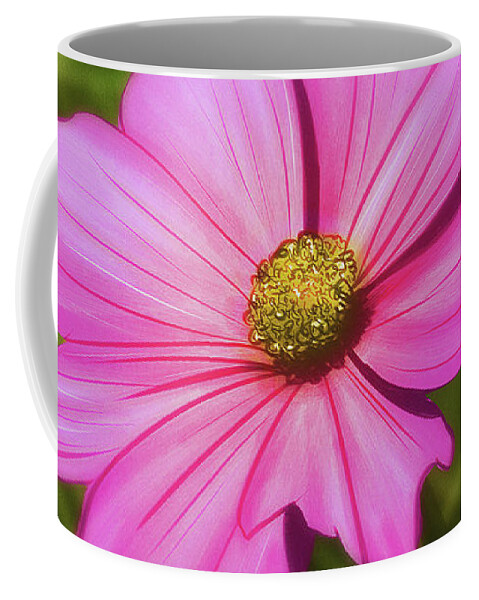 Flowers Coffee Mug featuring the digital art Art - Pink Flower by Matthias Zegveld