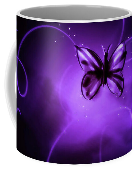Butterfly Coffee Mug featuring the digital art Art - Way of the Butterfly by Matthias Zegveld