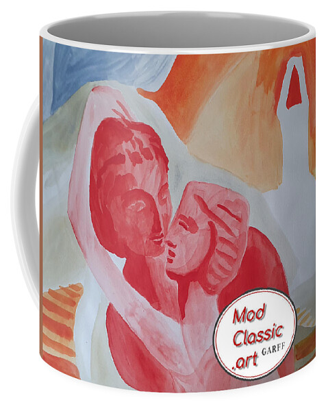 Fine Art Investments Coffee Mug featuring the painting Artchetypal Couple ModClassic Art by Enrico Garff