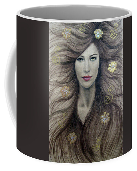 Artemis Coffee Mug featuring the painting Artemis by Lynet McDonald