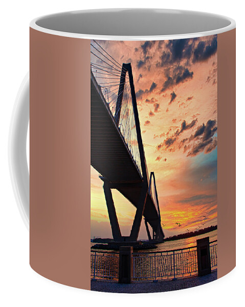Architectural Coffee Mug featuring the photograph Arthur Ravenel Jr. Bridge by Lana Trussell