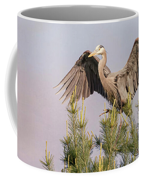 Great Blue Heron Coffee Mug featuring the photograph Artistic Great Blue Heron 2019-1 by Thomas Young