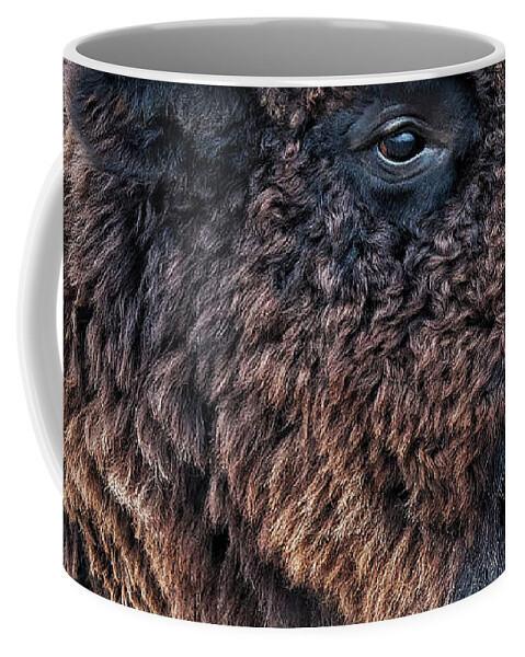 Olena Art Coffee Mug featuring the photograph In The Presence of Bison in Rocky Mountain Arsenal National Wildlife Refuge by OLena Art