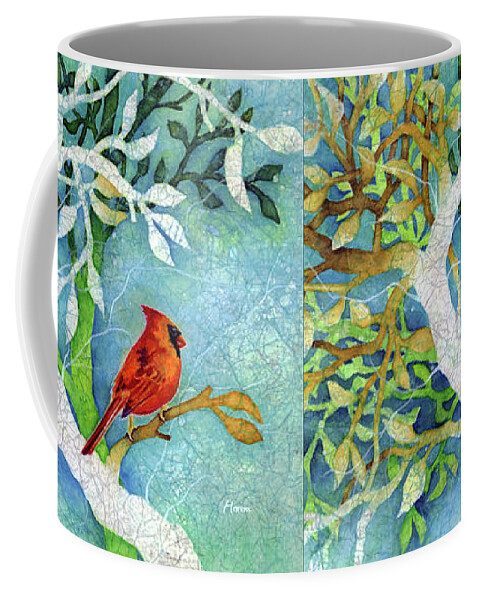Cardianl Coffee Mug featuring the painting Sweet Memories I by Hailey E Herrera