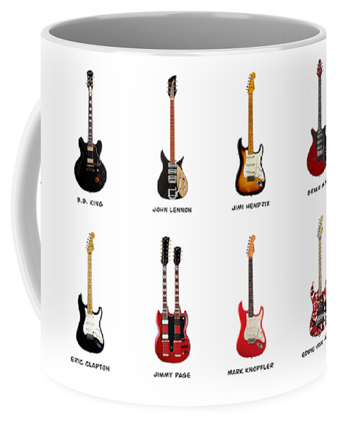 Fender Stratocaster Coffee Mug featuring the photograph Guitar Icons No1 by Mark Rogan