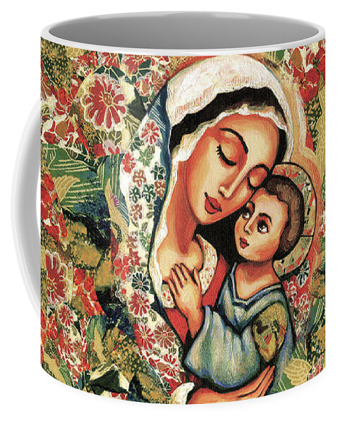 Mother And Child Coffee Mug featuring the painting The Blessed Mother by Eva Campbell