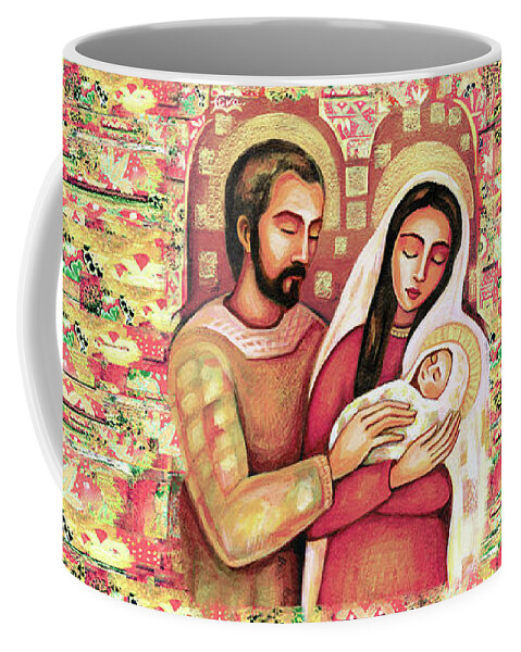 Holy Family Coffee Mug featuring the painting Holy Family by Eva Campbell