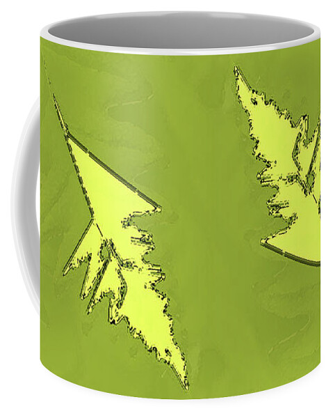 Fern Abstract Coffee Mug featuring the photograph Roadside Fern 2, Abstract 3 - by Julie Weber