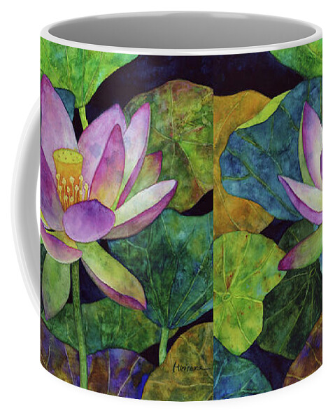 Watercolor Coffee Mug featuring the painting Lotus Bloom by Hailey E Herrera
