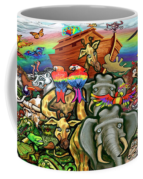 Noah's Ark Coffee Mug featuring the painting Noah's Ark by Kevin Middleton