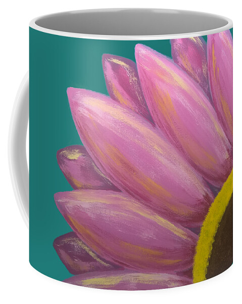 Pink Coffee Mug featuring the painting Pink Daisy by Eseret Art