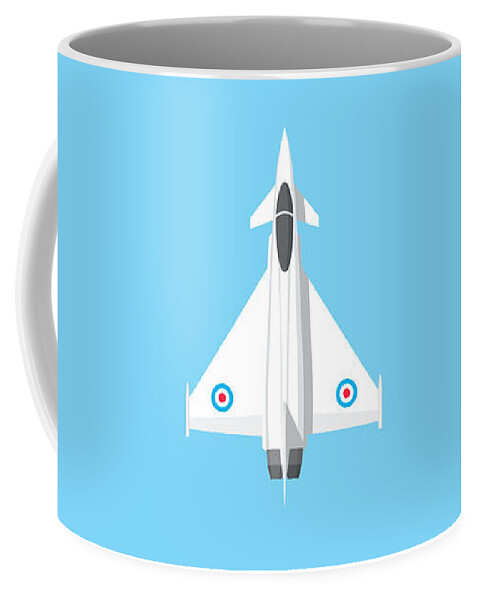 Typhoon Coffee Mug featuring the digital art Typhoon Jet Fighter Aircraft - Sky by Organic Synthesis