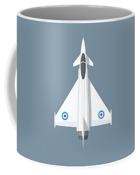 Typhoon Coffee Mug featuring the digital art Typhoon Jet Fighter Aircraft - Slate by Organic Synthesis