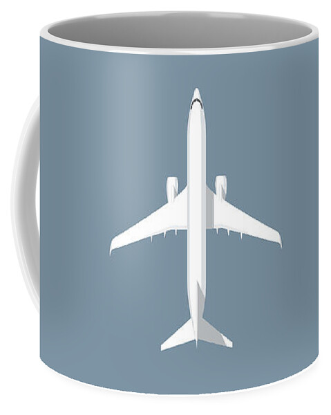 Airplane Coffee Mug featuring the photograph 737 Passenger Jet Airliner Aircraft - Slate by Organic Synthesis