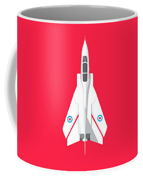 Aircraft Coffee Mug featuring the digital art Tornado Swing Wing Jet - Crimson by Organic Synthesis