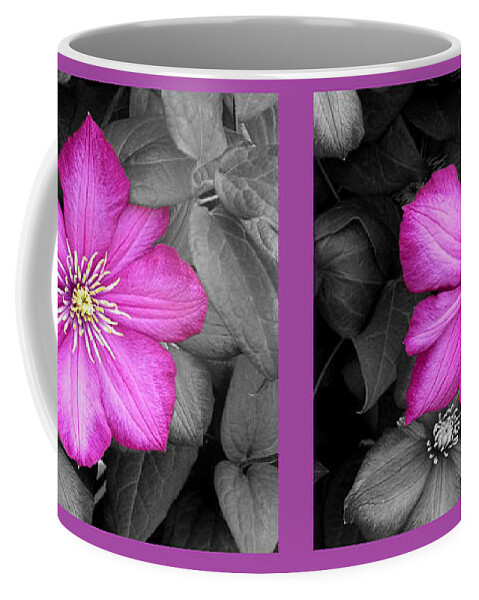 Clematis Vine Coffee Mug featuring the photograph Clematis Color Spot by Mike McBrayer