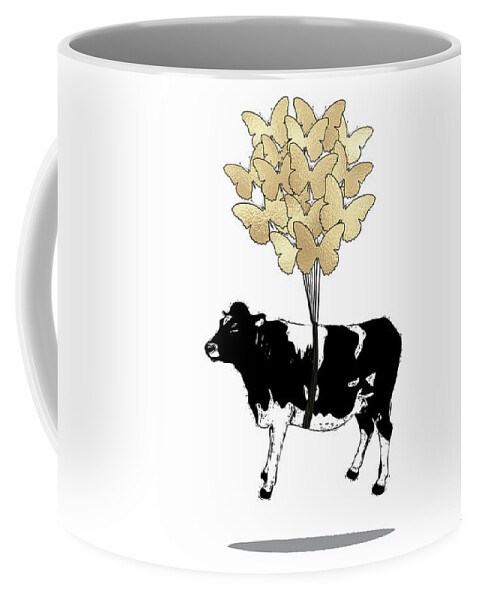 Cow Coffee Mug featuring the digital art Believe I by Ink Well