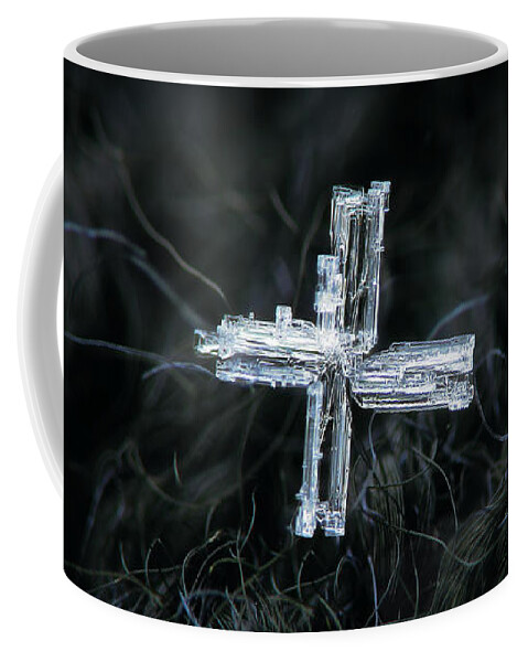 Snowflake Coffee Mug featuring the photograph Real snowflake 2020-01-28_2 by Alexey Kljatov