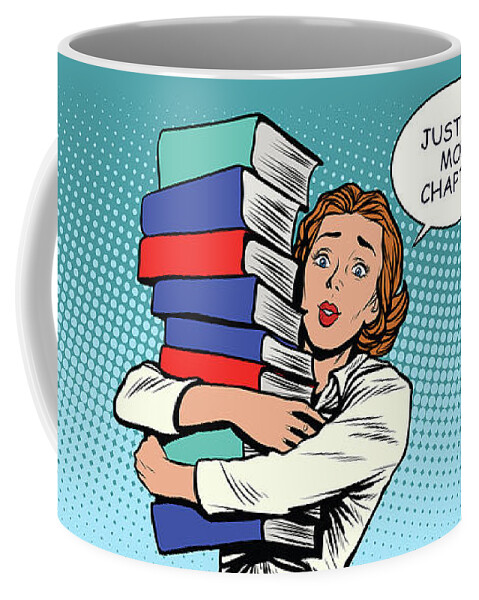 Pop Coffee Mug featuring the digital art Just One More Chapter Pop Art by Ink Well