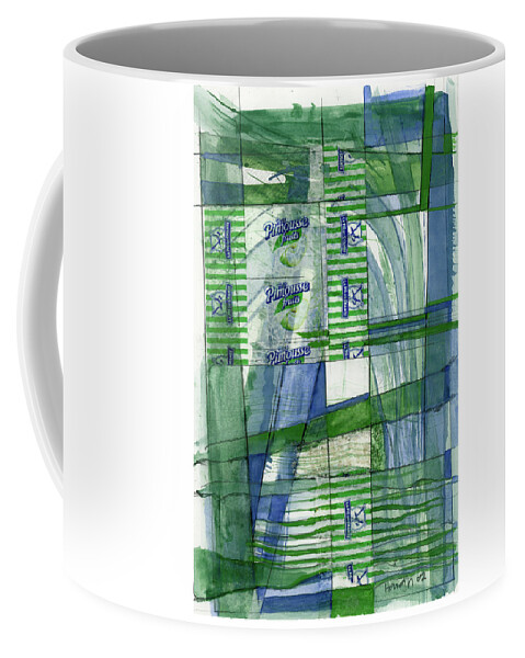 Collage Coffee Mug featuring the painting Pimousse Fruits by Paul HAIGH