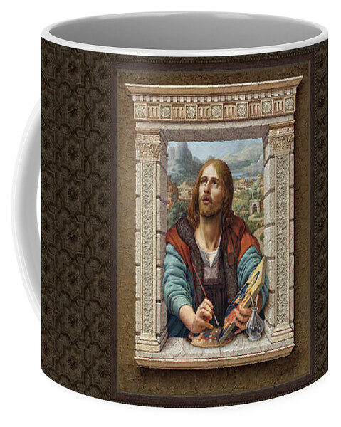Christian Art Coffee Mug featuring the painting St. Luke 2 by Kurt Wenner
