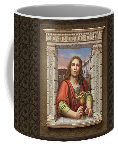 Christian Art Coffee Mug featuring the painting St. John Evangelist 2 by Kurt Wenner
