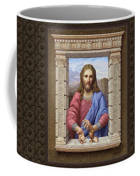Christian Art Coffee Mug featuring the painting Christ 2 #1 by Kurt Wenner