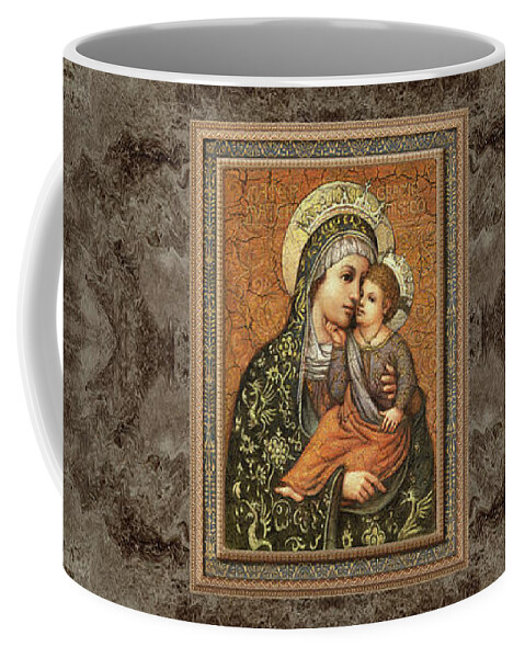 Christian Art Coffee Mug featuring the painting Grazie Madonna by Kurt Wenner