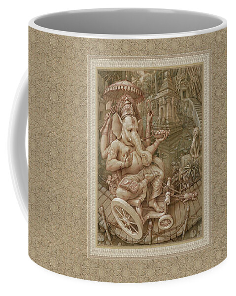Ganesha Coffee Mug featuring the pastel Ganesha by Kurt Wenner