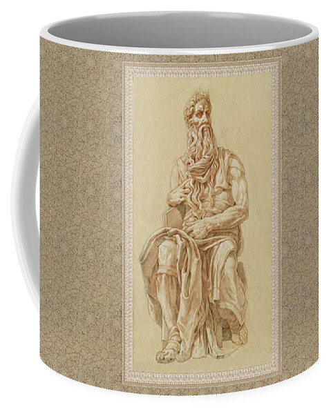 Moses Coffee Mug featuring the drawing Moses #1 by Kurt Wenner
