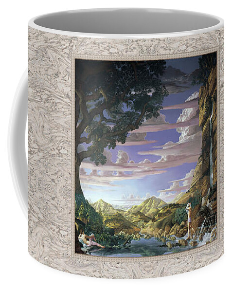 Landscape Coffee Mug featuring the painting Paradise by Kurt Wenner