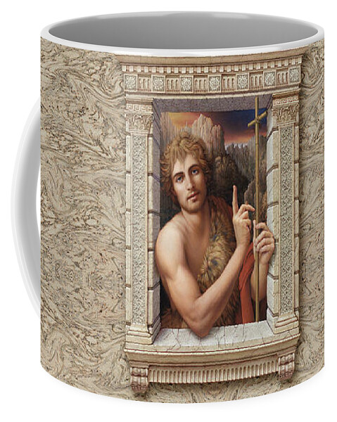 Christian Art Coffee Mug featuring the painting St. John the Baptist by Kurt Wenner