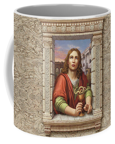 Christian Art Coffee Mug featuring the painting St. John Evangelist by Kurt Wenner