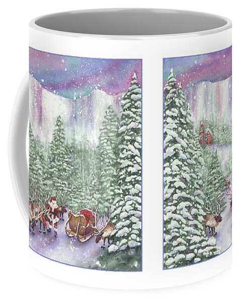 North Pole. Santa Claus Coffee Mug featuring the painting Ice Cliff Concealment by Lori Taylor