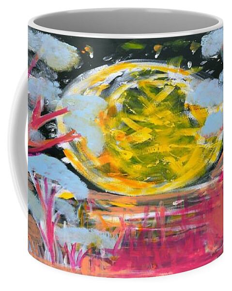 Australian Art Coffee Mug featuring the painting Australian outback by Peter Johnstone