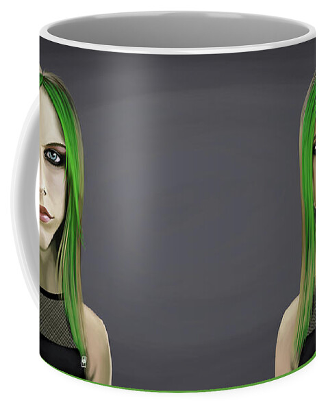 Illustration Coffee Mug featuring the digital art Celebrity Sunday - Avril Lavigne by Rob Snow