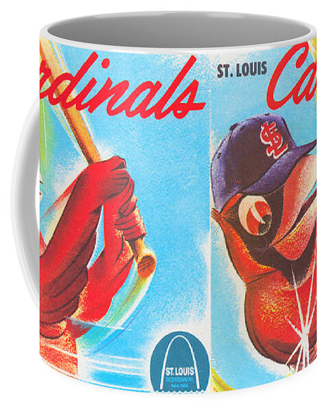 1964 St. Louis Cardinals Scorecard Art Coffee Mug by Row One Brand