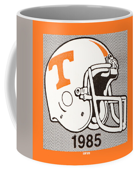 Tennessee Coffee Mug featuring the drawing 1985 Tennessee Vols by Row One Brand