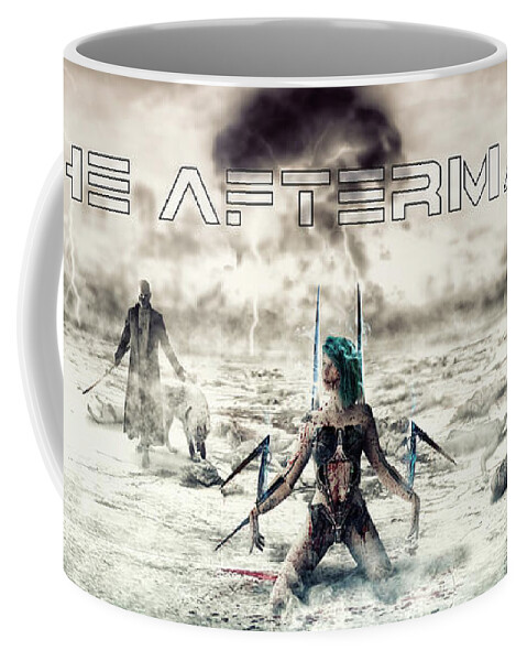 Argus Dorian Coffee Mug featuring the digital art The Aftermath The end of her war by Argus Dorian