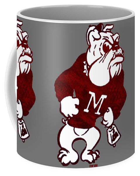 Mississippi Coffee Mug featuring the mixed media 1973 Mississippi State Bulldog by Row One Brand